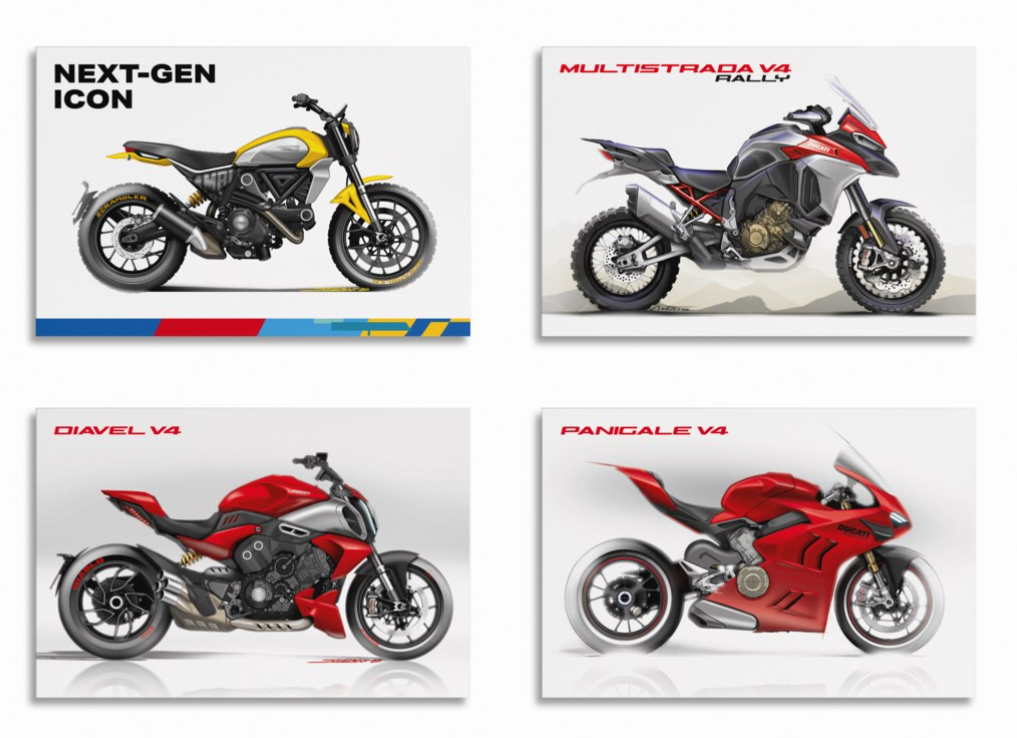 Ducati Sketches Post-Cards-Set