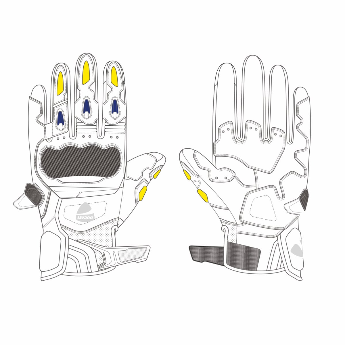 ducati handschuhe c1 Company C1 - Fabric-Leather Gloves